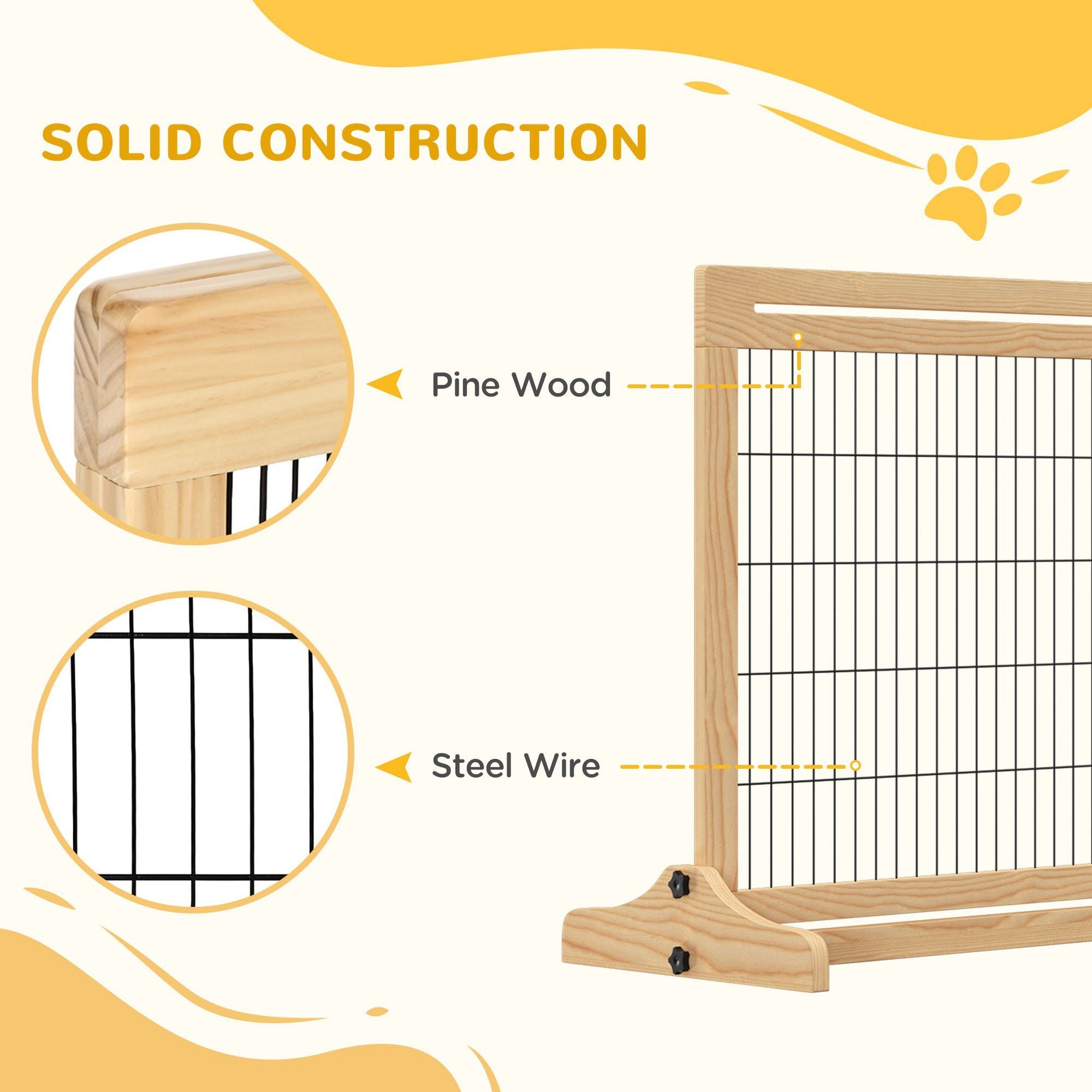 Extra Wide Freestanding Pet Gate – 72" Adjustable Barrier