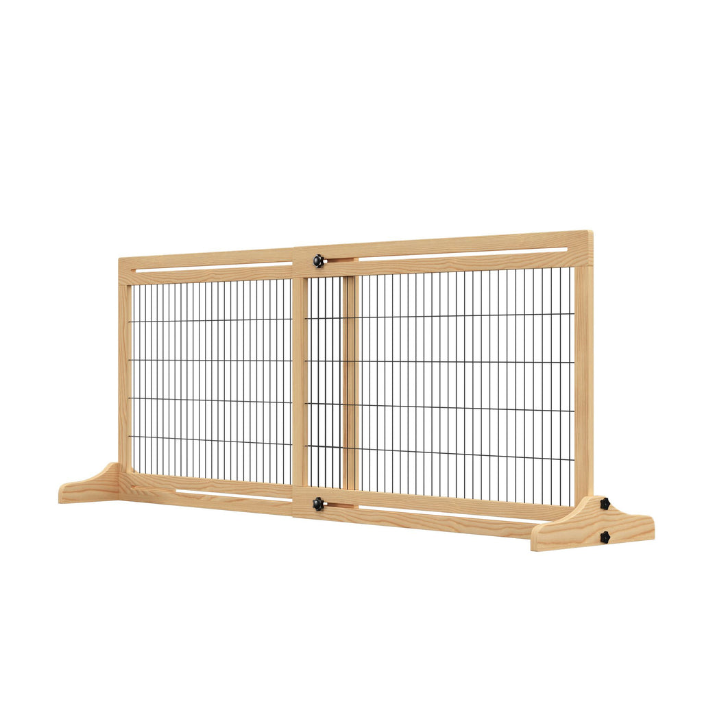 Extra Wide Freestanding Pet Gate – 72" Adjustable Barrier