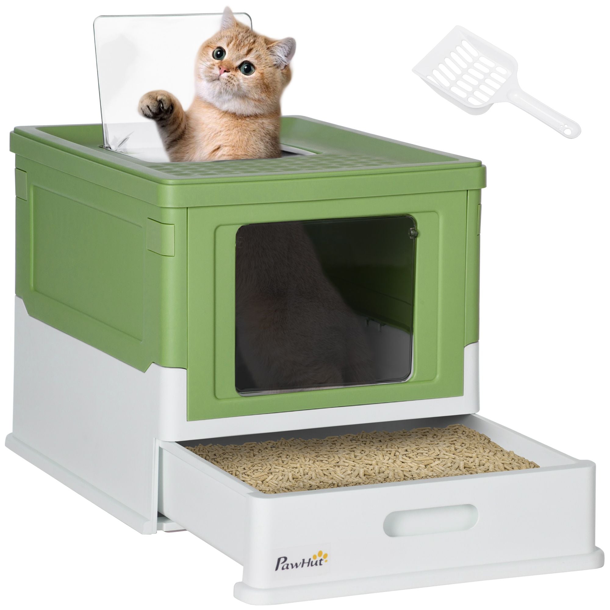 Keep Odors Contained with the Fully Enclosed Cat Litter Box – Front Entry, Top Exit