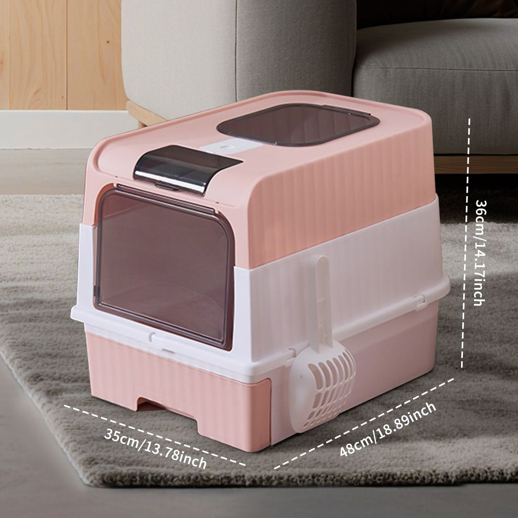 Premium Magic Cube Cat Litter Box: Dual Access, Odor Control, Large Fit
