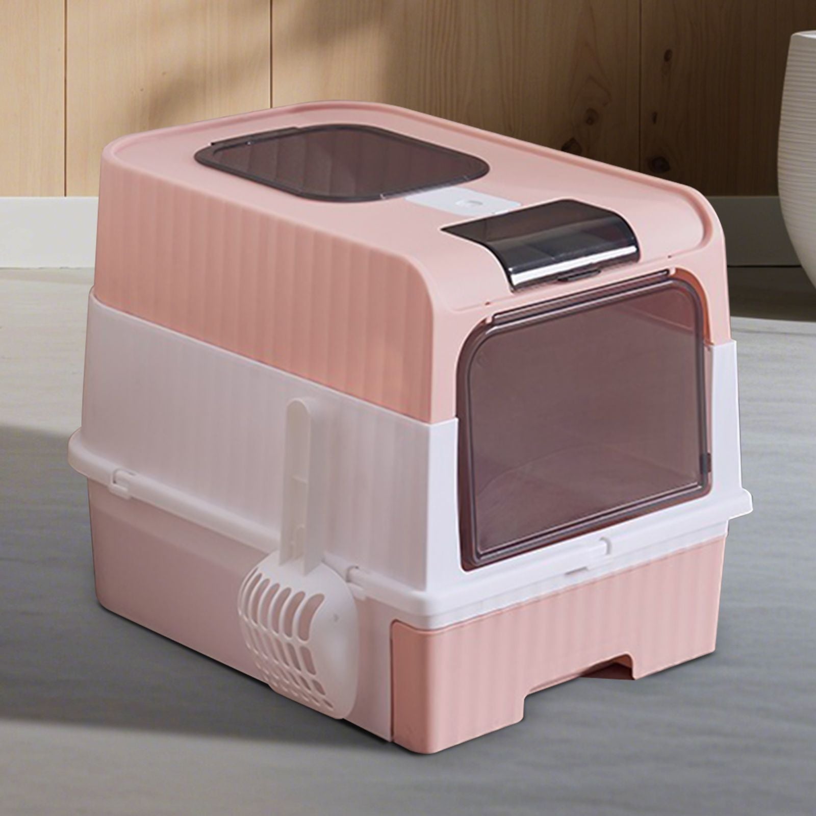 Premium Magic Cube Cat Litter Box: Dual Access, Odor Control, Large Fit