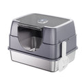 Fully Enclosed Stainless Steel Cat Litter Box with Flip-Top Lid