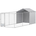 149 Sq Outdoor Dog Kennel with water-ready Cover and Galvanized Frame