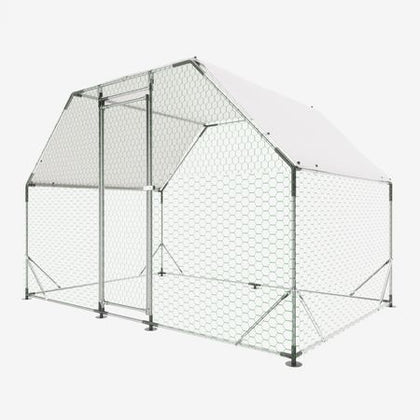 Spacious Galvanized Walk-In Chicken Coop – Secure & Weather-Resistant Poultry Run