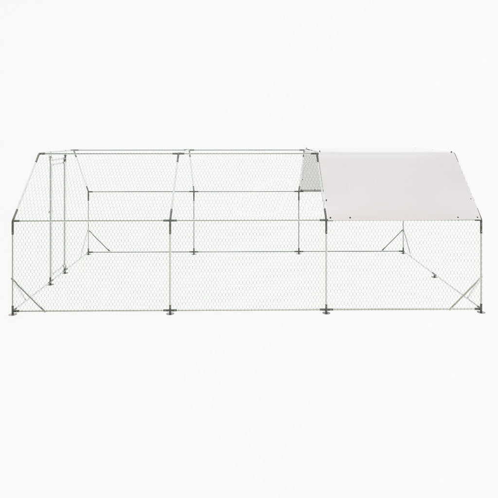 Spacious Galvanized Walk-In Chicken Coop – Secure & Weather-Resistant Poultry Run