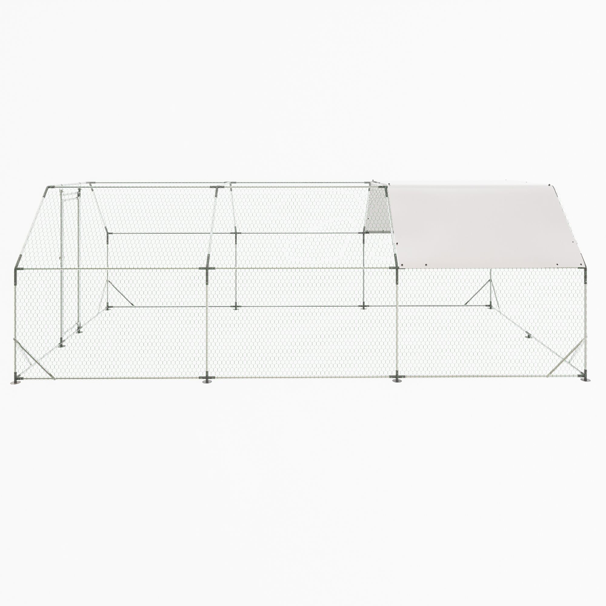 Spacious Galvanized Walk-In Chicken Coop – Secure & Weather-Resistant Poultry Run