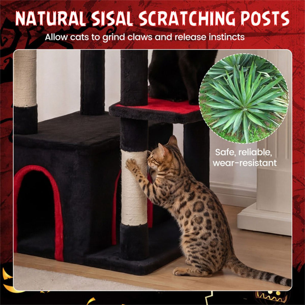 63 Gothic Cat Tree with Sisal Scratching Posts