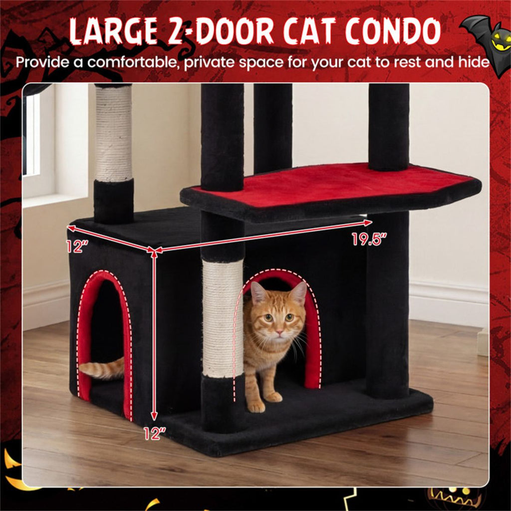 63 Gothic Cat Tree with Sisal Scratching Posts