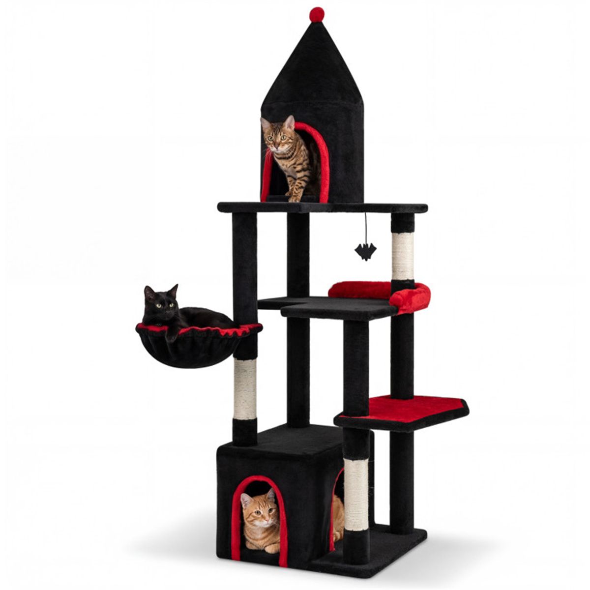 63 Gothic Cat Tree with Sisal Scratching Posts