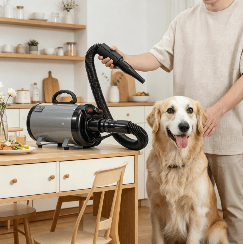 Powerful 2800W Pet Hair Dryer with Adjustable Airflow & Temperature