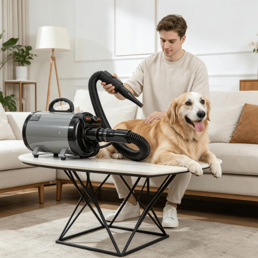 Powerful 2800W Pet Hair Dryer with Adjustable Airflow & Temperature