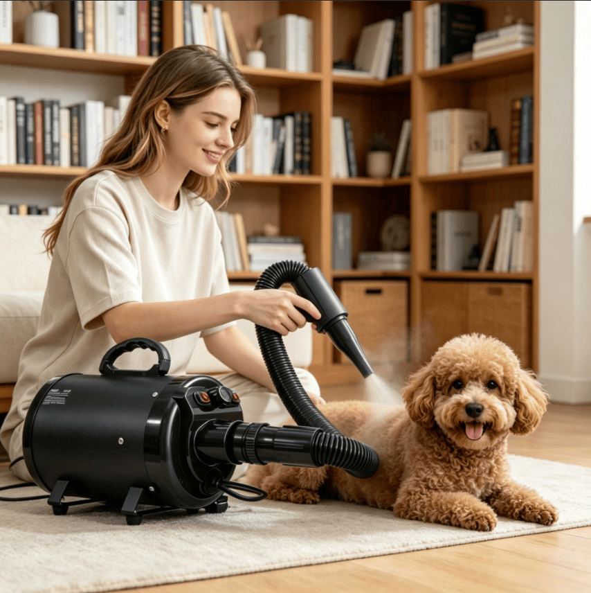 Powerful 2800W Pet Hair Dryer with Adjustable Airflow & Temperature