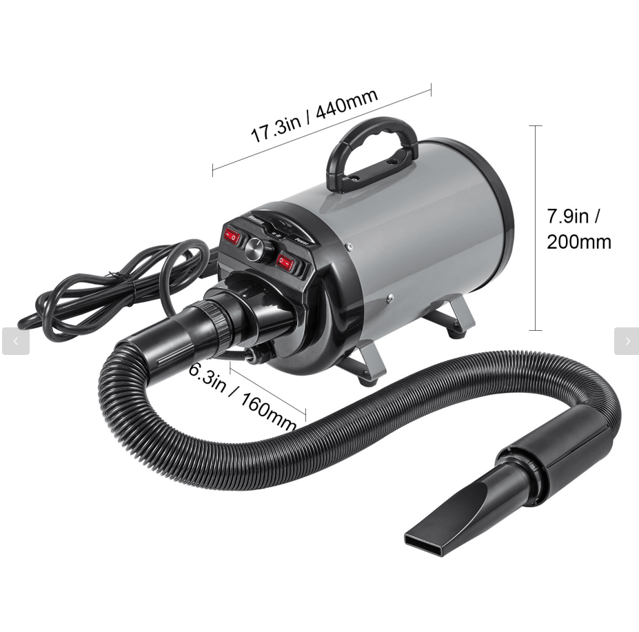 Powerful 2800W Pet Hair Dryer with Adjustable Airflow & Temperature