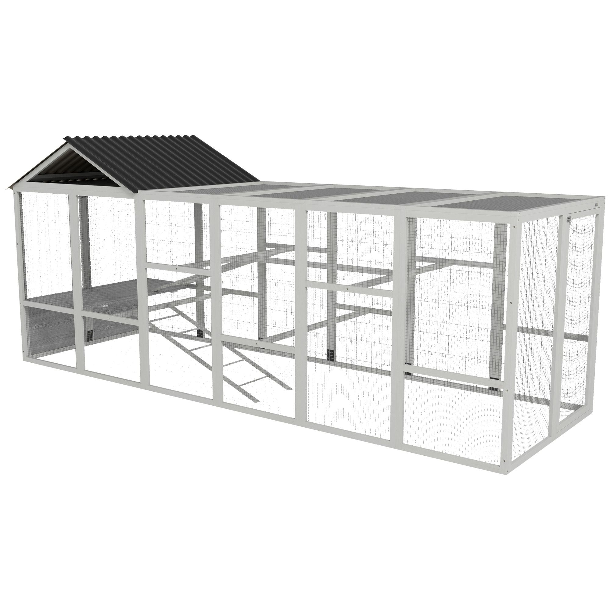 Spacious Outdoor Chicken Run with Perches & Storage – Holds 6-10 Chickens