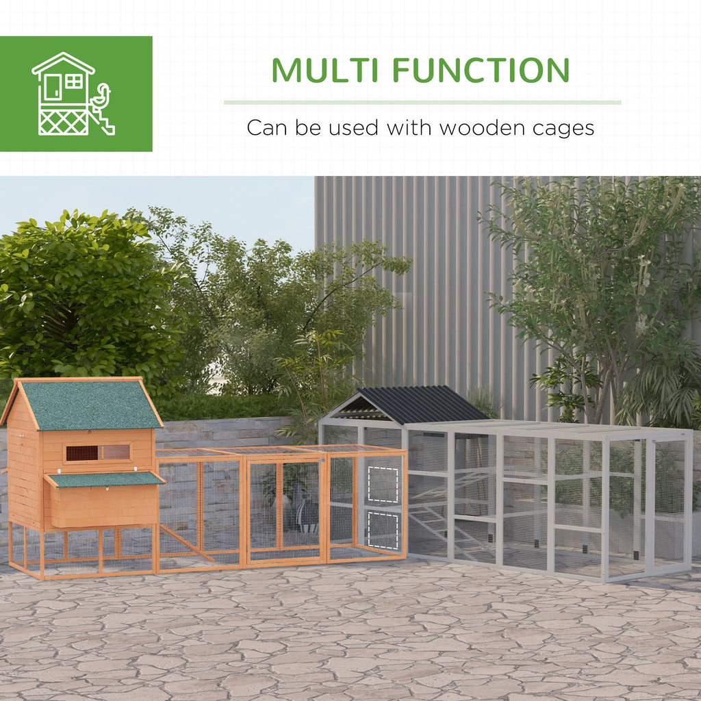 Spacious Outdoor Chicken Run with Perches & Storage – Holds 6-10 Chickens