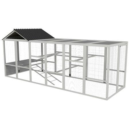 Spacious Outdoor Chicken Run with Perches & Storage – Holds 6-10 Chickens