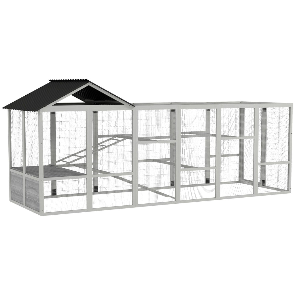 Spacious Outdoor Chicken Run with Perches & Storage – Holds 6-10 Chickens
