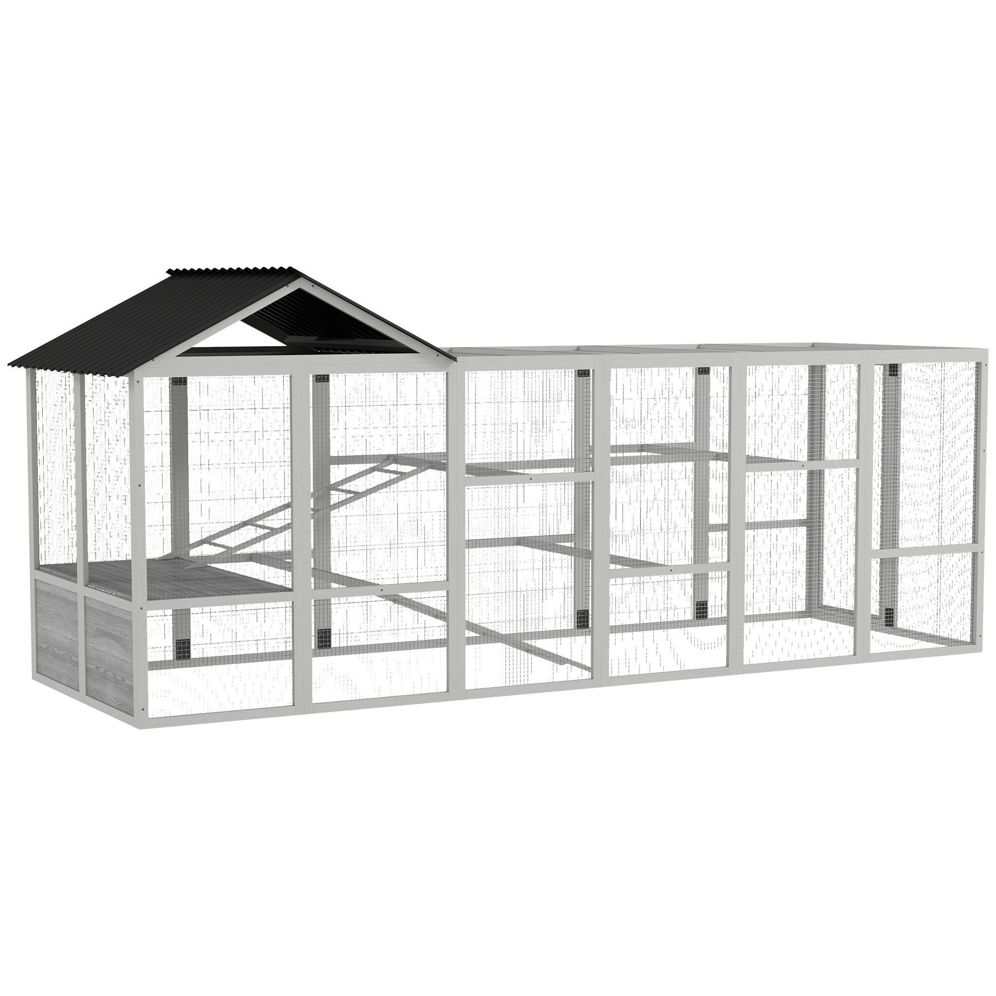 Spacious Outdoor Chicken Run with Perches & Storage – Holds 6-10 Chickens