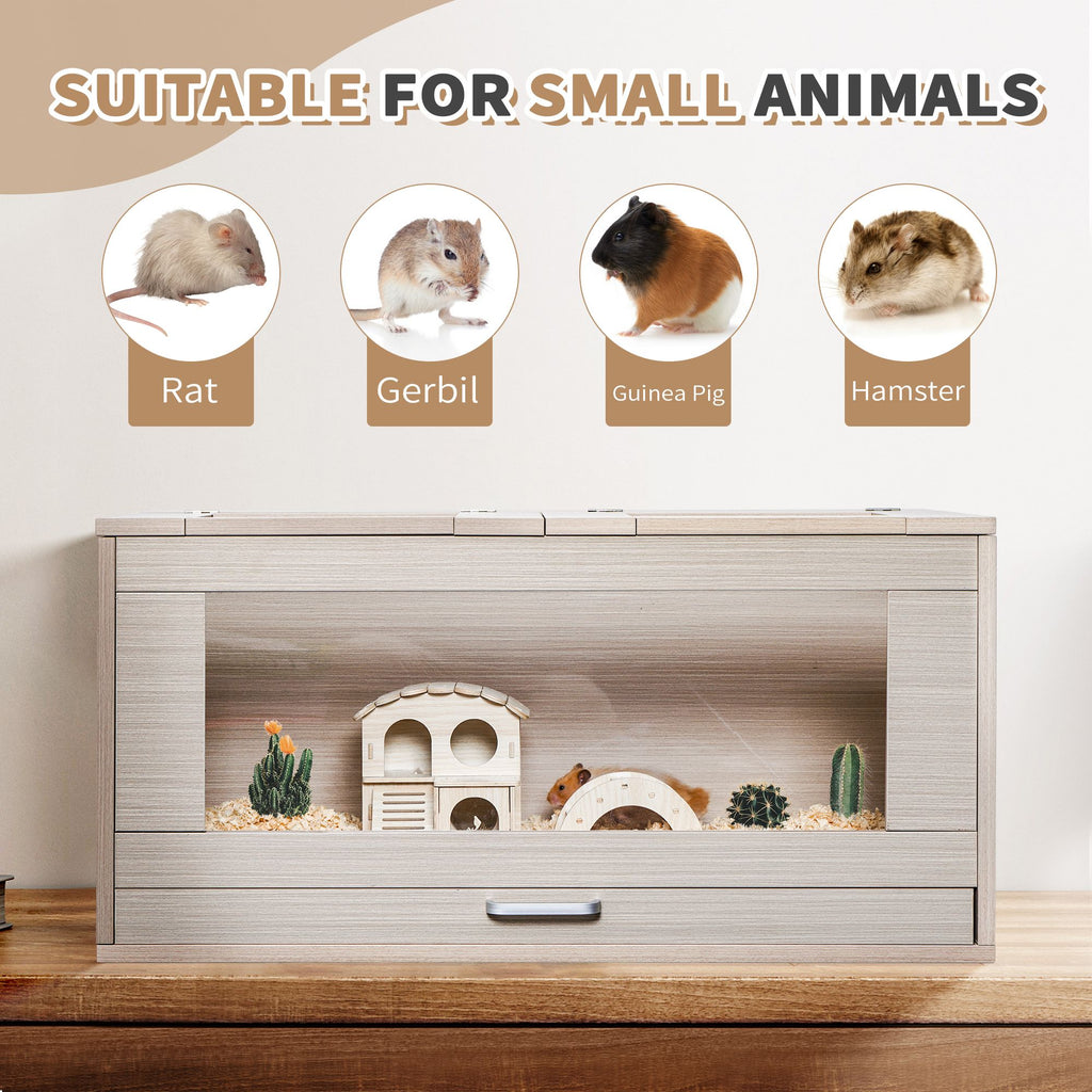 Spacious Wooden Guinea Pig Cage with Storage – Perfect Home for Hamsters, Rats & More