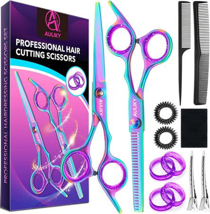 Professional Stainless structured Hair Cutting Scissors & Thinning Shears Kit