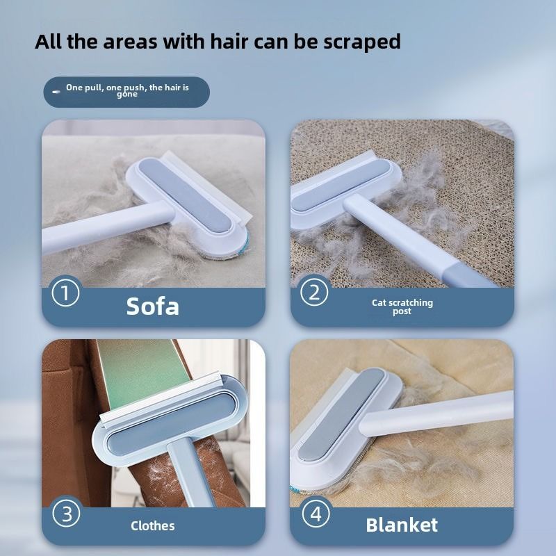 Two-in-One Pet Hair Removal Brush with Erasing and Scraping Sides