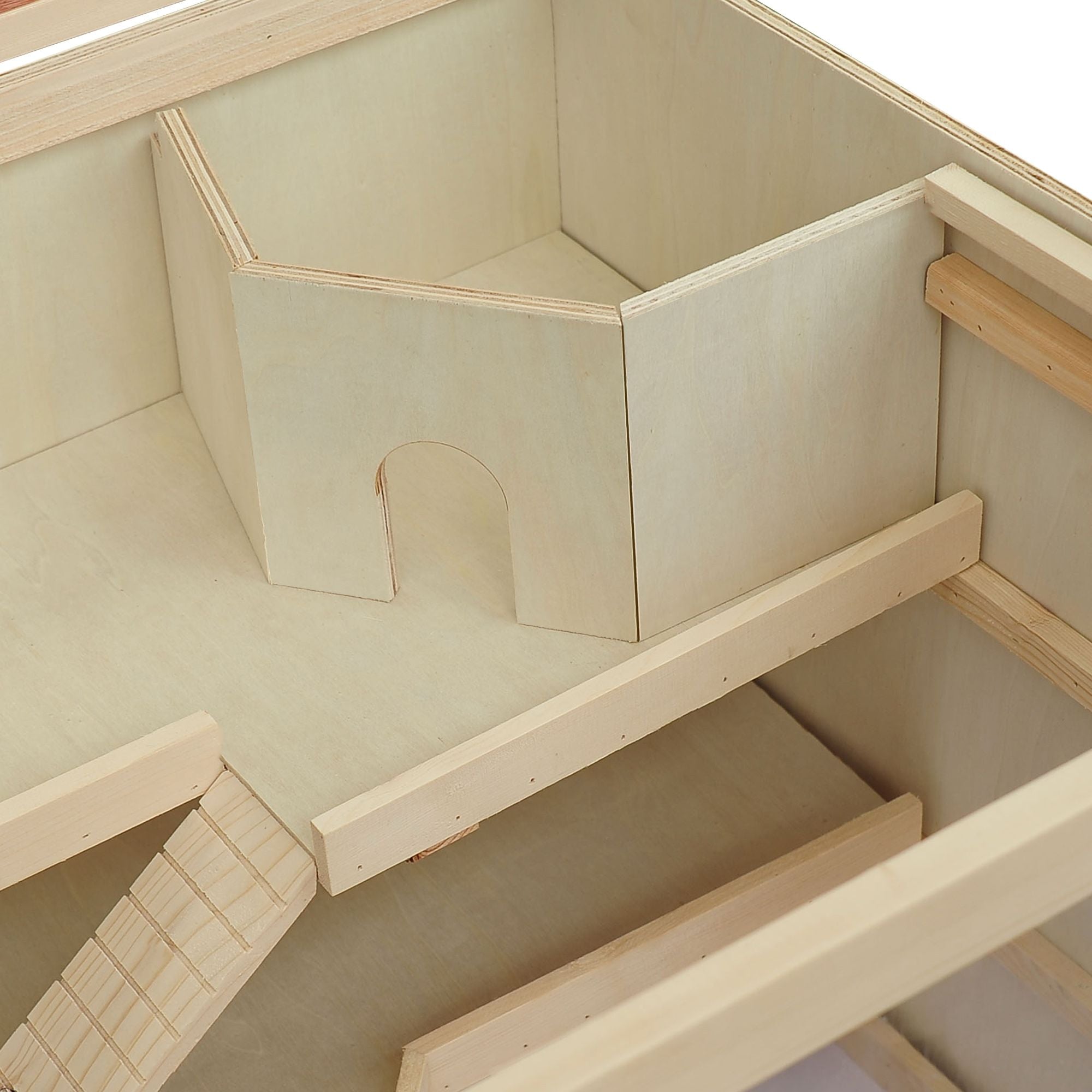 Three-Tier furniture-style Hamster Cage with Ramps and Tunnel