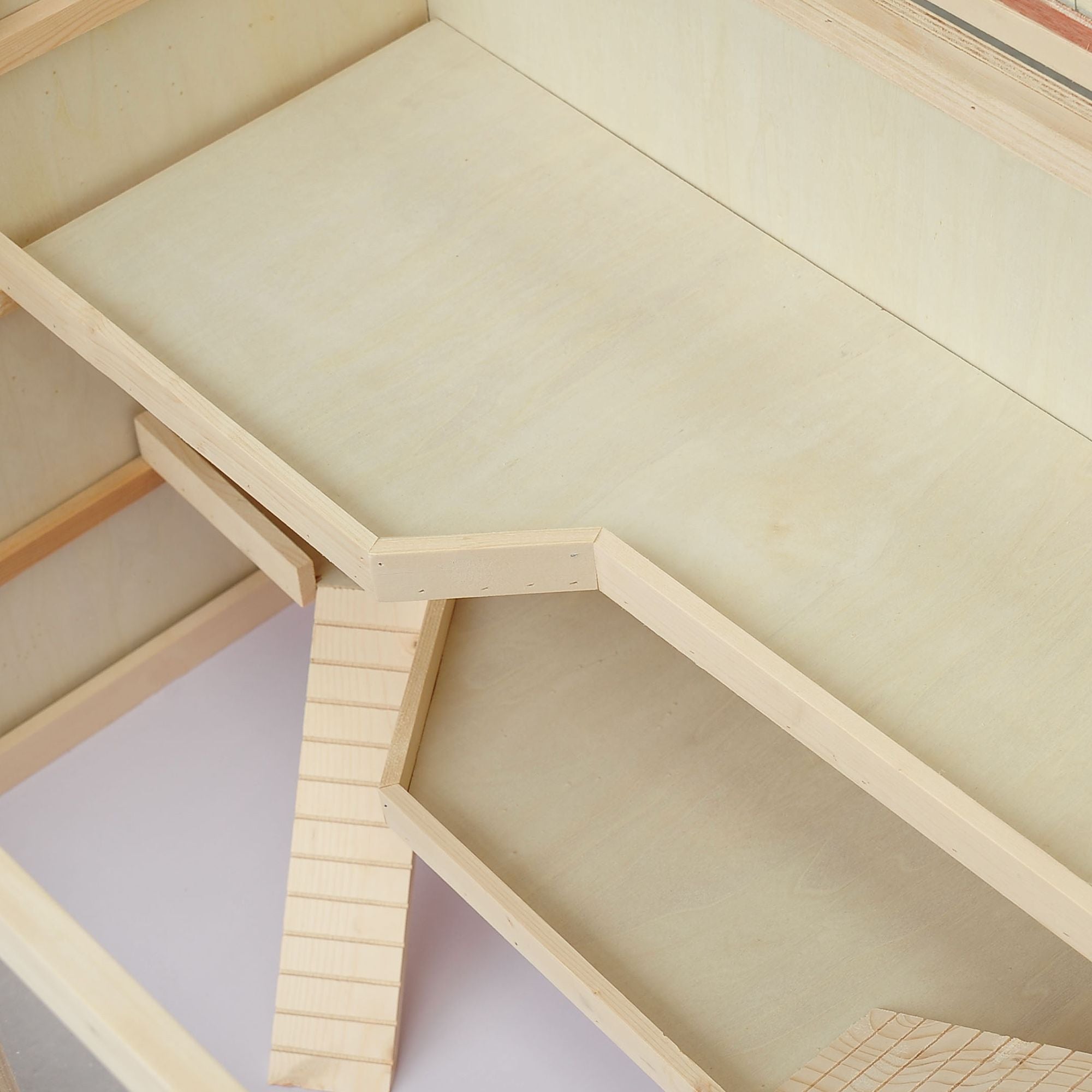 Three-Tier furniture-style Hamster Cage with Ramps and Tunnel