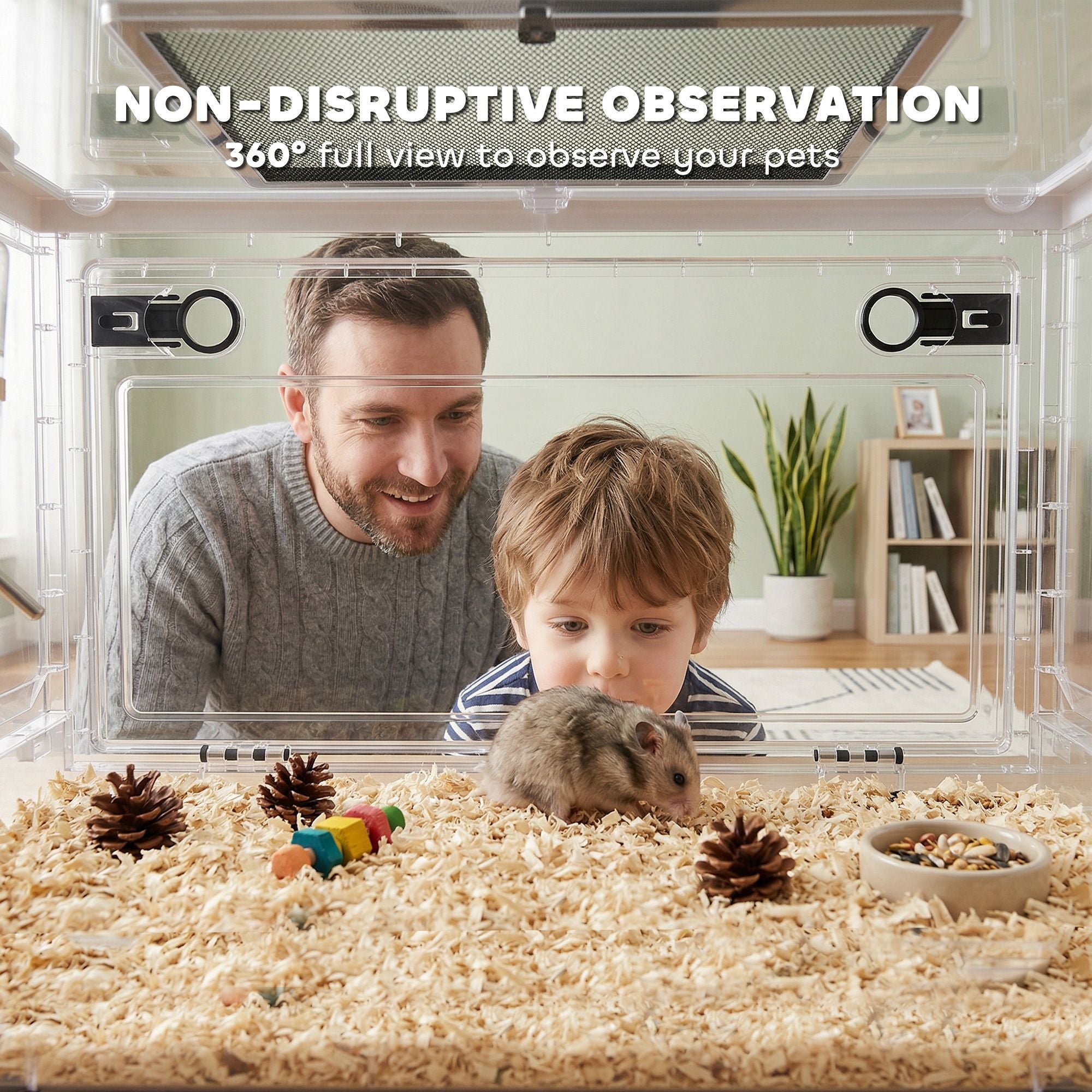 Stackable Hamster Cage with Front Door & Ventilation