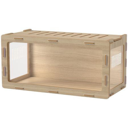Spacious Hamster Cage with Acrylic View Panels and Openable Roof