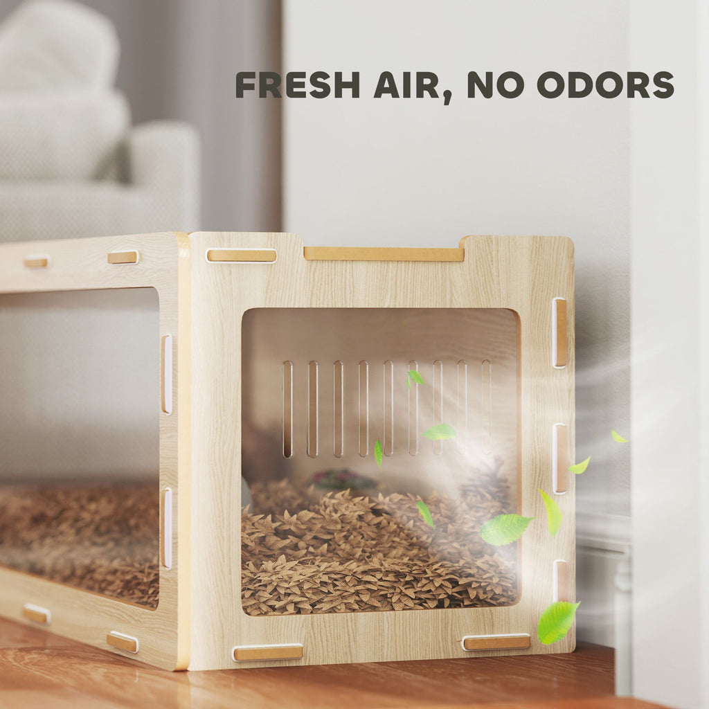 Spacious Hamster Cage with Acrylic View Panels and Openable Roof