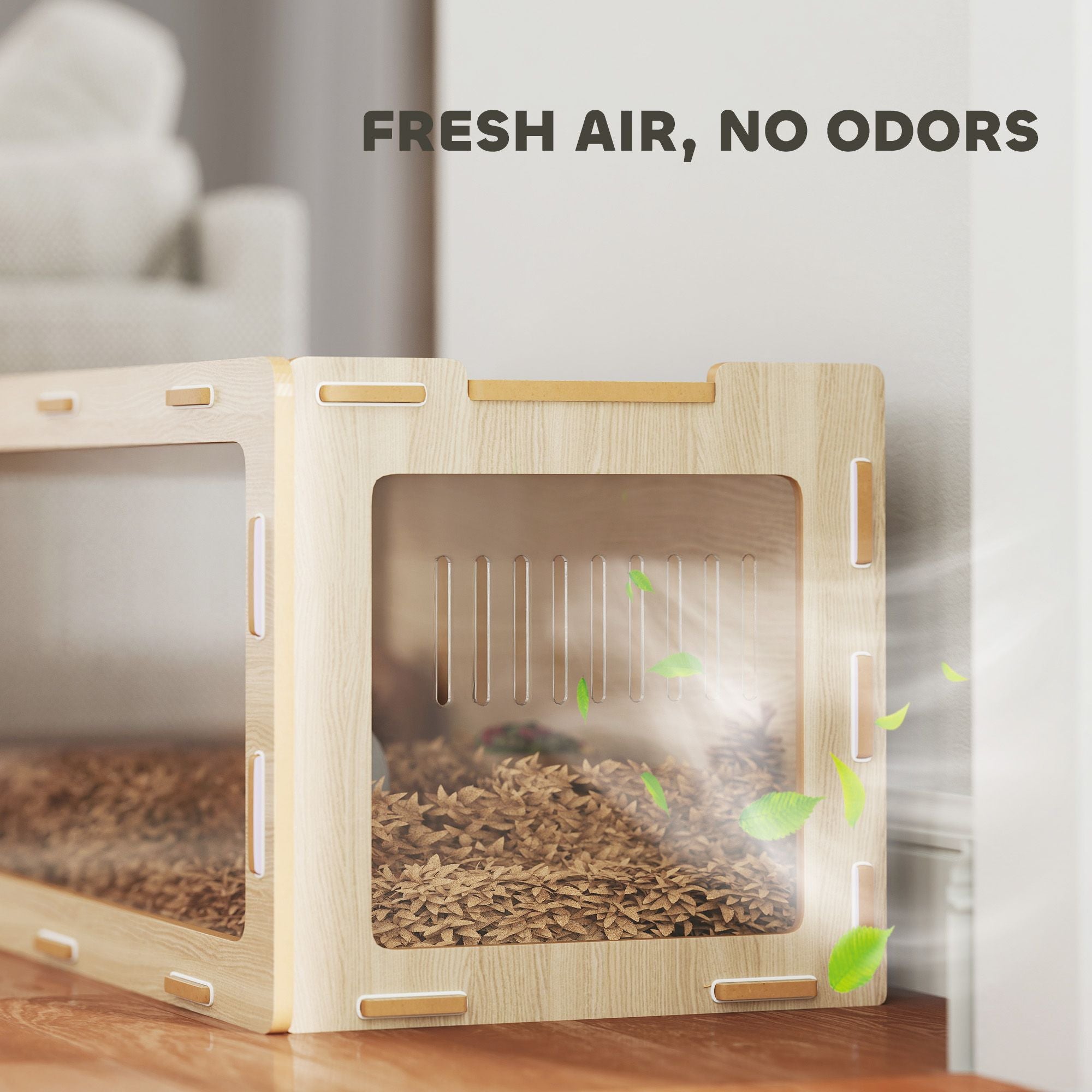 Spacious Hamster Cage with Acrylic View Panels and Openable Roof