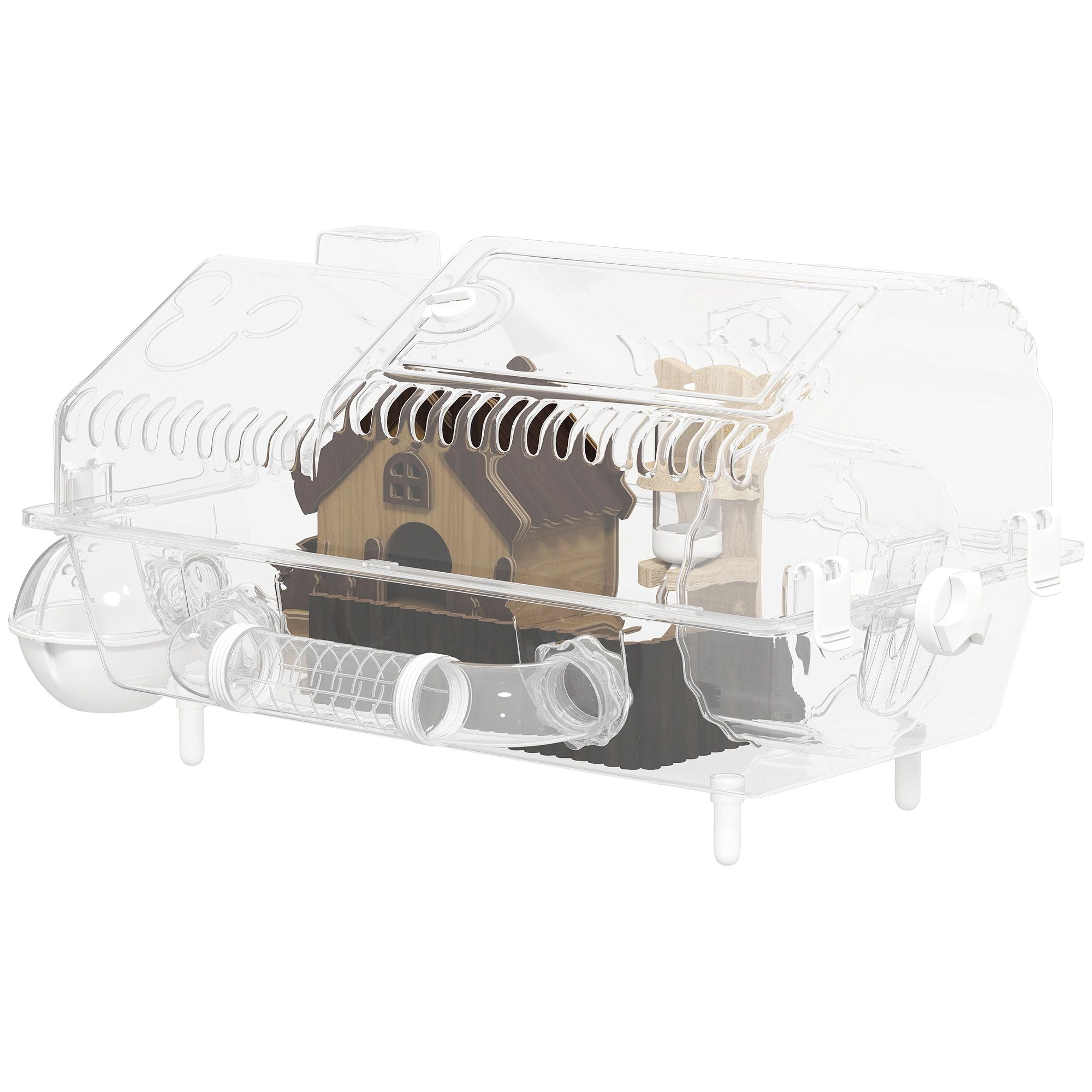 Villa-Style Hamster Cage with Deep Burrowing Base & Clear View