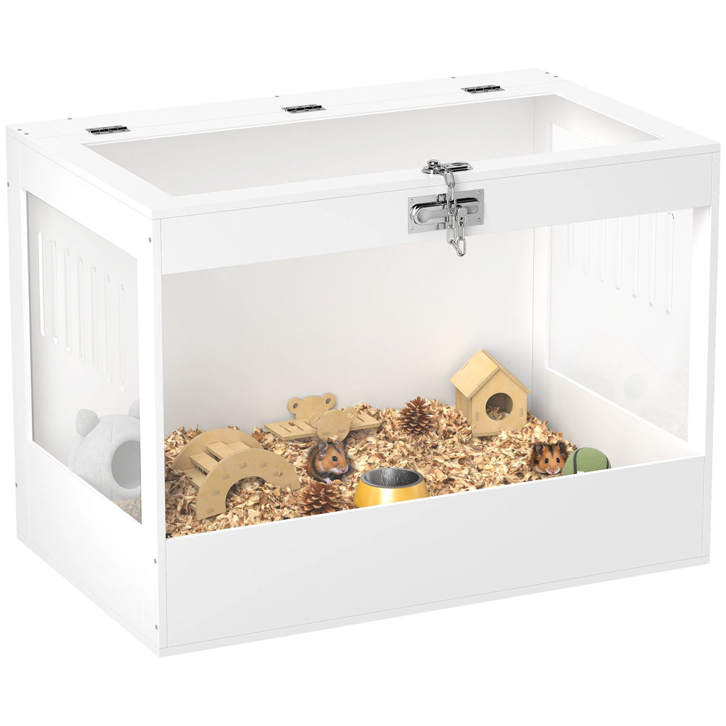 Spacious Hamster Cage with Openable Top & Acrylic Panels