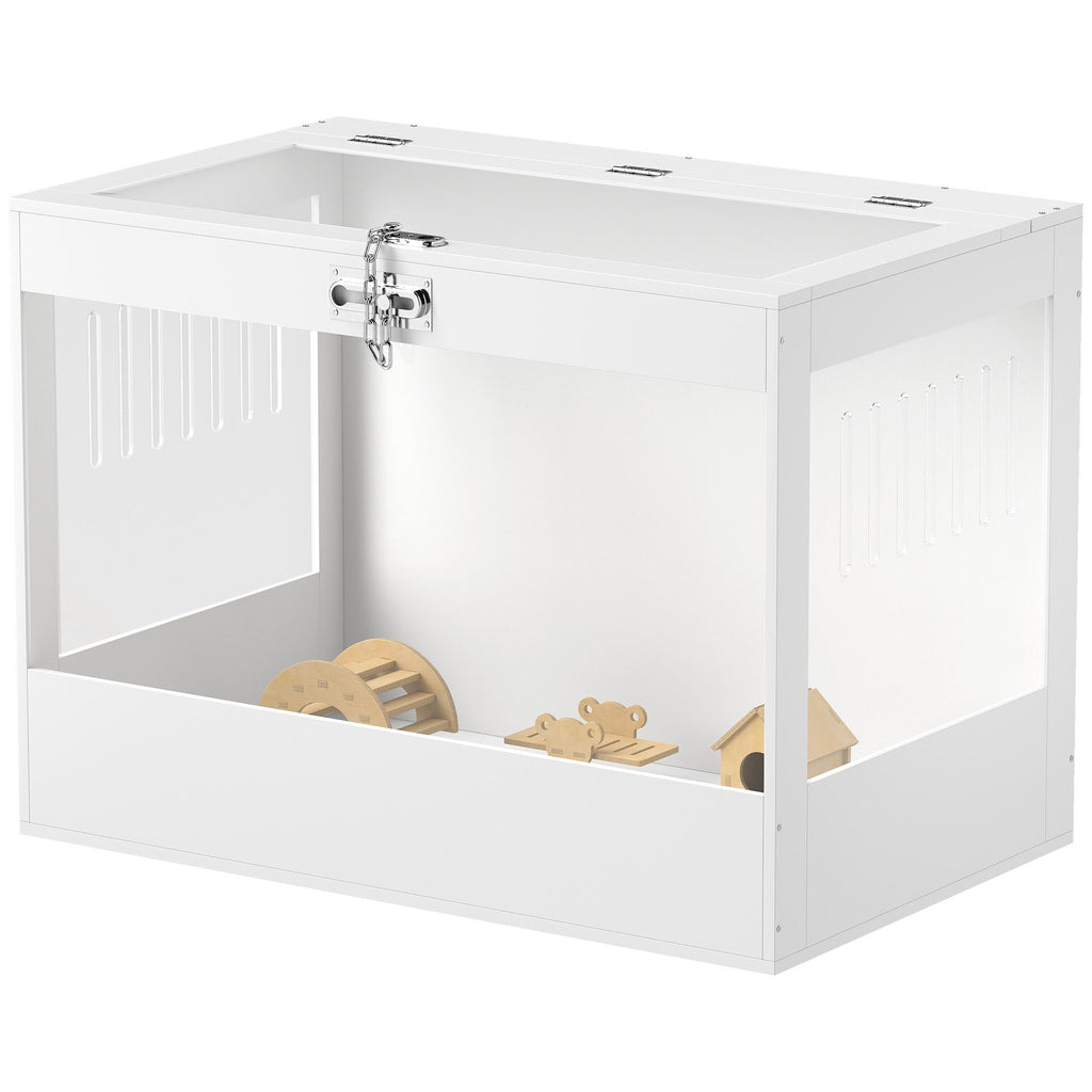Spacious Hamster Cage with Openable Top & Acrylic Panels