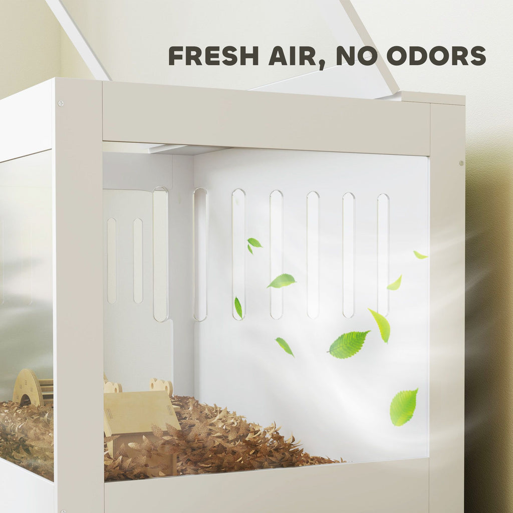 Spacious Hamster Cage with Openable Top & Acrylic Panels