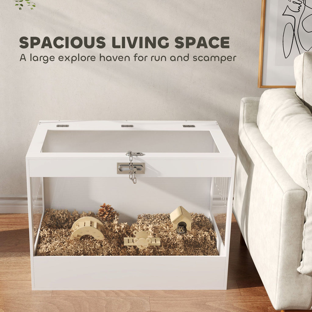 Spacious Hamster Cage with Openable Top & Acrylic Panels