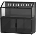 Hamster Cage with Storage Cabinet, Small Animal Cage with Easy View Acrylic Panels and Openable Top