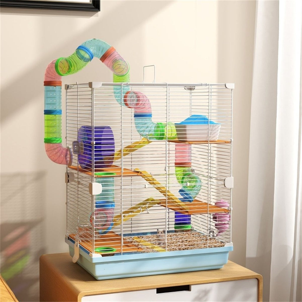 5-Tier Hamster Cage with Tubes & Accessories – Fun Home for Small Pets