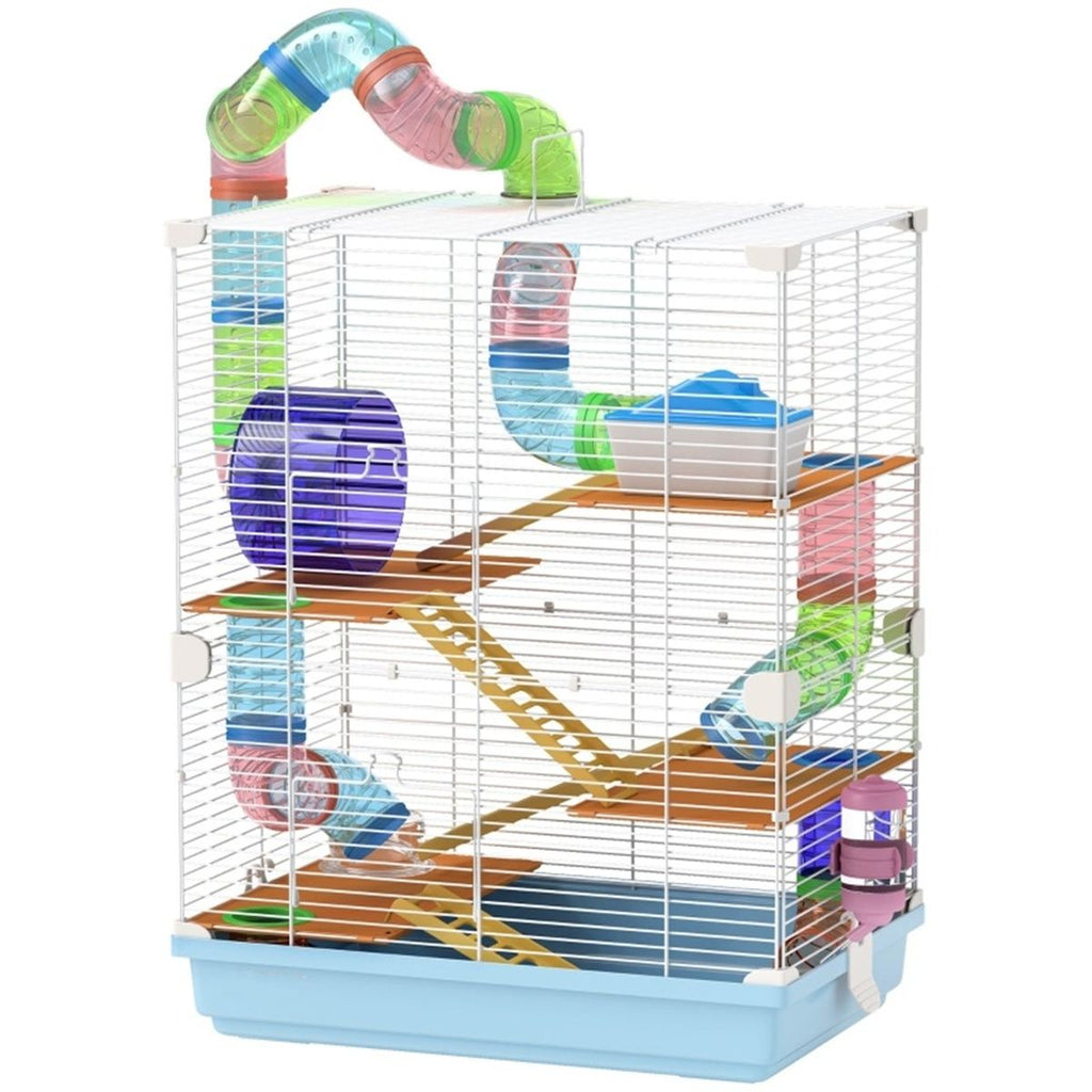 5-Tier Hamster Cage with Tubes & Accessories – Fun Home for Small Pets