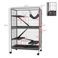 Multi-Level Ferret Cage with Wheels and Hammock