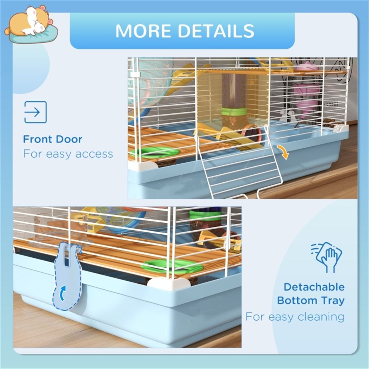 5-Tier Hamster Cage with Tubes & Accessories – Fun Home for Small Pets