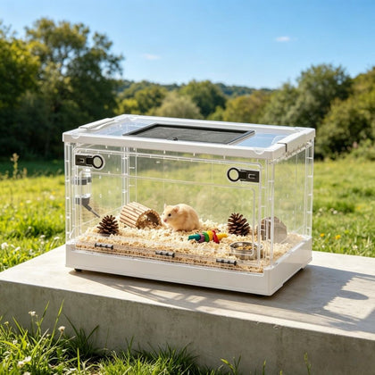 Panoramic Hamster Cage with Dual Access Doors