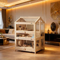 Three-Level Hamster Habitat with Removable Divider and Easy-Clean Design