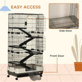 Spacious Multi-Level Small Animal Cage with Ramps & Platforms