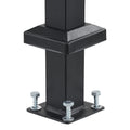 Handrails for Outdoor Steps, 5 Step Stair Hand Rail Kit, Transitional Carbon Steel Railings with Installation Kit, Stair Rails for Seniors, Concrete Steps & Porch & Deck, Black Square Tube