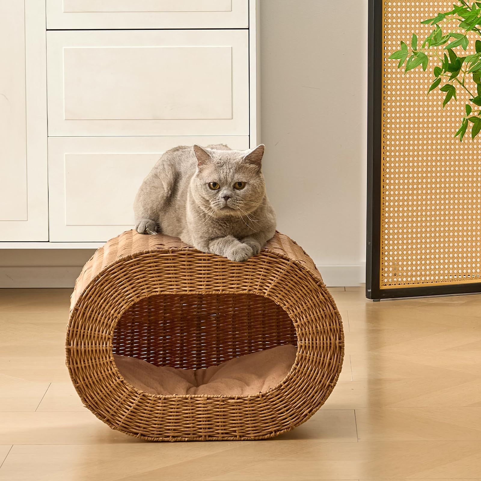 Handwoven Cat Cave House for Indoor Kittens