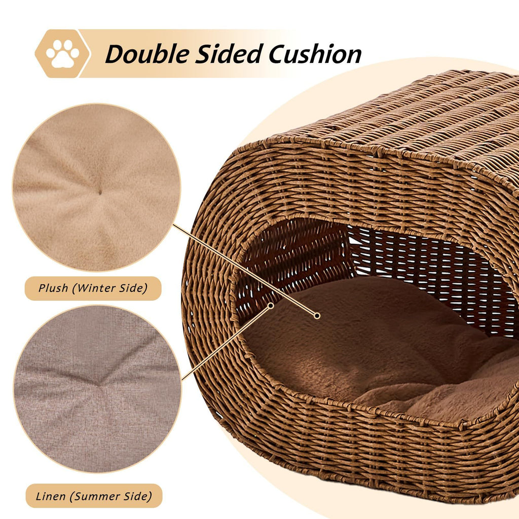 Handwoven Cat Cave House for Indoor Kittens