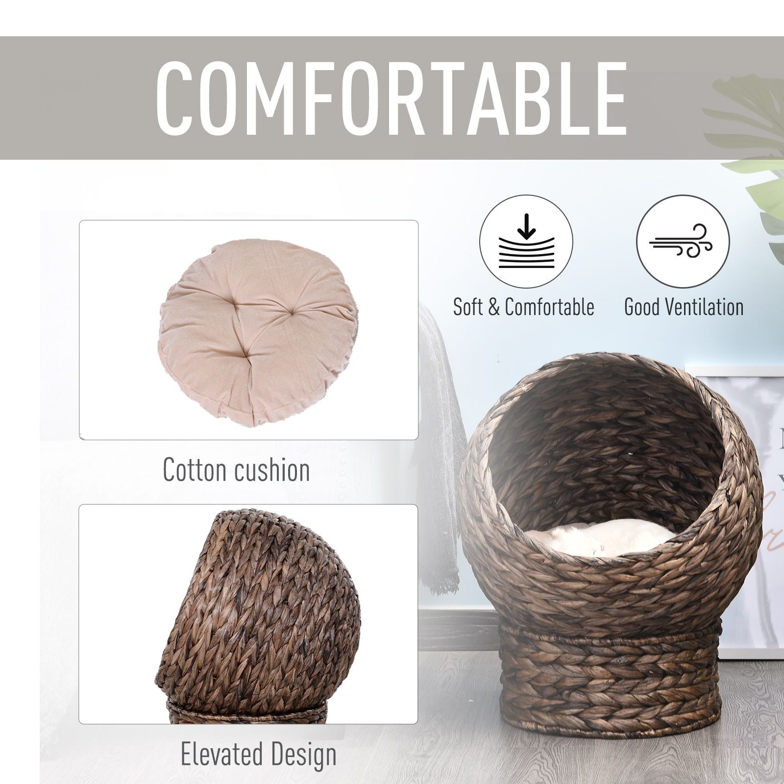 Give Your Cat a Cozy Hideaway with This Handwoven Wicker Egg Chair Bed