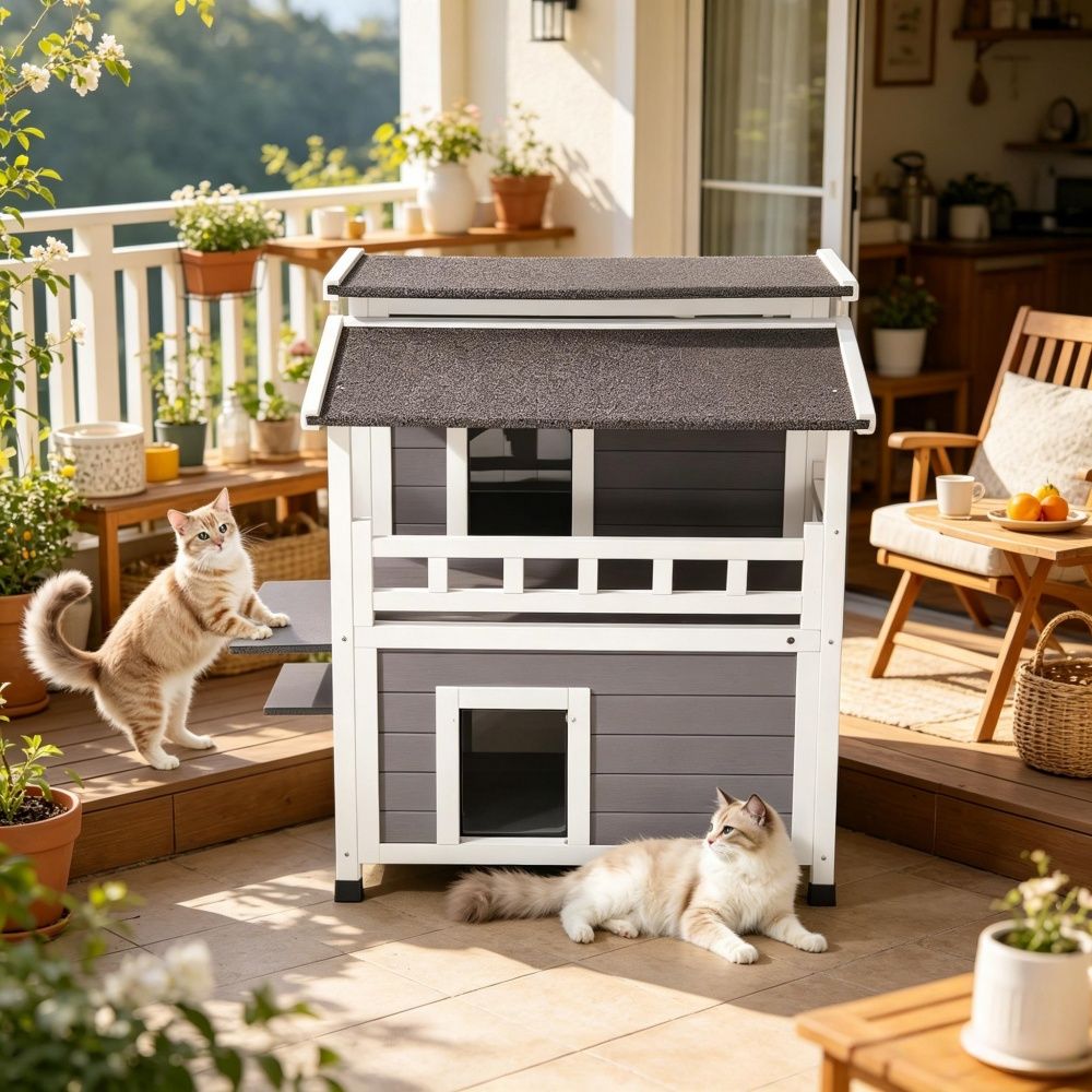 Heated Cat House for Outdoor