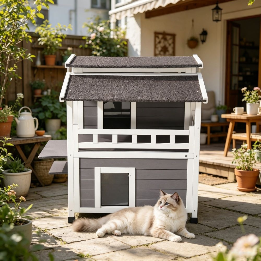 Heated Cat House for Outdoor